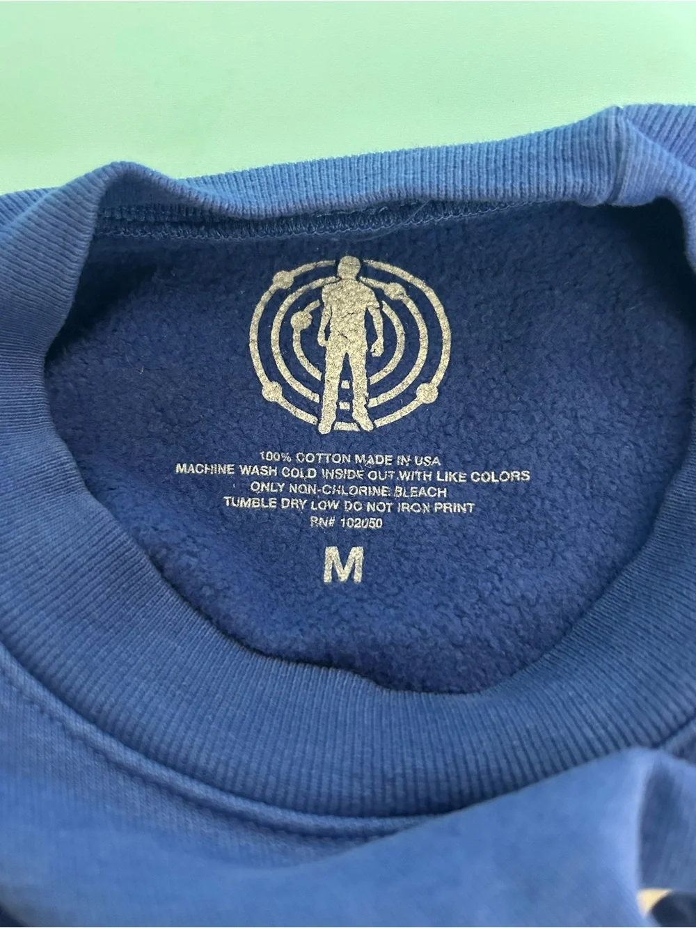 NASA Blue Astronaut Graphic Crewneck Sweatshirt